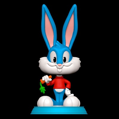co3d ster coniglietto minuscolo toon avventure buster maschio matto melodie cartoni anthro coniglio 3d print model - Mito3D
