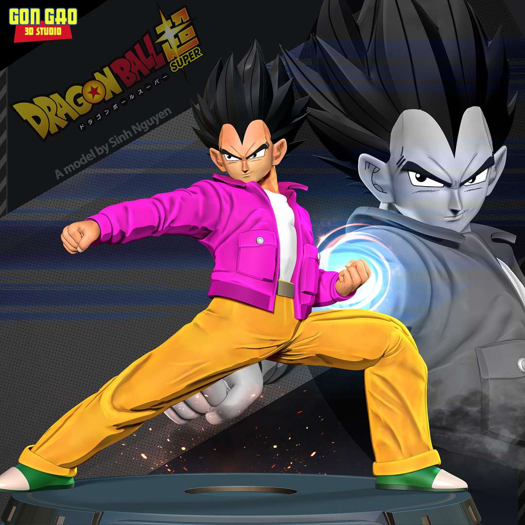 co3d vegeta continuar pelota arte fan goku esfera dragón goku manga anime 3dprint estatua figura 3dprinting 3D print model - Mito3D