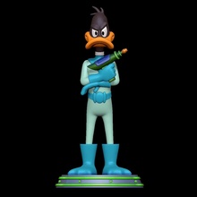 daffy duck - dodgers male looney tunes 3d print model - Mito3D