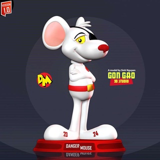 danger mouse fanart rat cartoon animal cute kid 3dprint statue figure 3dprinting boy 3d print model - Mito3D