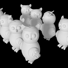 decorative owl pack stl 3d printing 3d print model - Mito3D