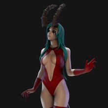 demon lady 3d print model - Mito3D