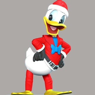 donald duck merry christmas cartoon character disney anime manga 3dprint 3dprinting animal game 3d print model - Mito3D