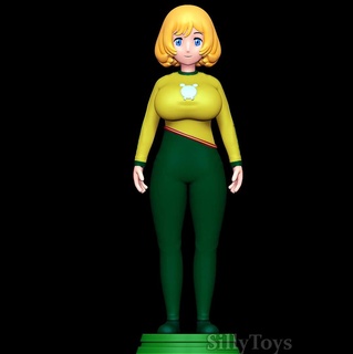 sarısı kıyafet ahlaksız lonca anime kadın 3d print model - Mito3D