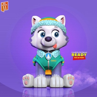 everest - paw patrol 3d skye chase cute child character toy cartoon 3dprint statue figure 3dprinting kid dog pet 3d print model - Mito3D