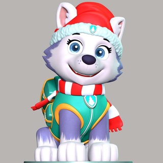 Everest Navidad pata patrulla perros perrito animal manga anime dibujos animados película 3d print model - Mito3D