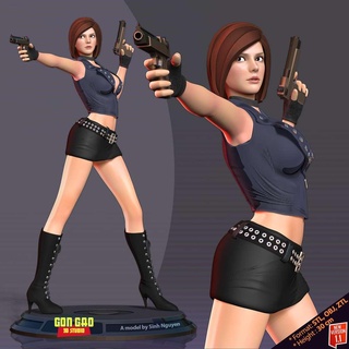 fêmea assassino refazer Guerreiro personagem menina 3dprint mulher estátua figura 3d print model - Mito3D