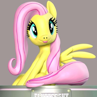 fluttershy - little pony horse anime manga game character figure cute sculpture statue animal 3d print model - Mito3D