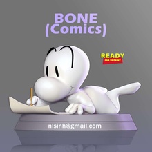 fone osso cartone animato comico 3dprint carina figura statua 3dprinting carattere ragazzo bambino bambini 3d print model - Mito3D