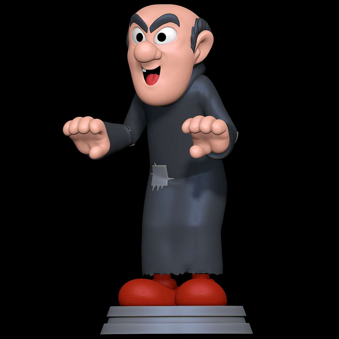 co3d gargamel schtroumpfs homme scélérat mal schtroumpf 3D print model - Mito3D