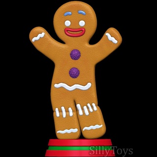 Pão gengibre homem shrek biscoito feriado Natal doce 3d print model - Mito3D