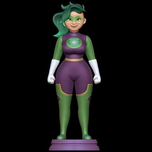 green lantern - dc league super-pets green lantern dc league pets woman female 3d print model - Mito3D