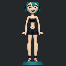 co3d - gwen swimsuit total drama cartoon female 3d print model - Mito3D