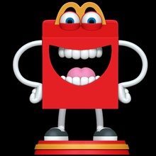 co3d feliz mcdonald's mascote refeição mcdonalds caixa brinquedo 3d print model - Mito3D