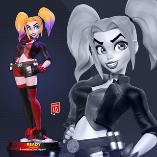 Harley Quinn estilizado histórias quadrinhos quadrinho desenho animado personagem dc 3dprint estátua figura 3dprinting fantasia maravilha batman 3d print model - Mito3D