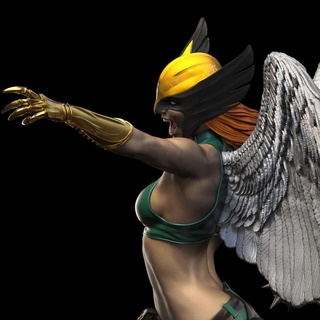 Hawkgirl Statue dc Comics Held Gerechtigkeitsliga Fan Art 3d drucken 3d print model - Mito3D