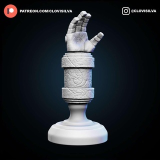 hellboy hand - height 150 mm bust hero 3dprinting toys marvel dc games miniatures zbrush 3d 3dmodeling 3d print model - Mito3D