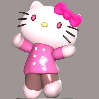 Hallo Kitty Katze niedlich Karikatur Tier Anime Manga Spiel Charakter Zahl 3dprint 3dprinting Statue 3d print model - Mito3D