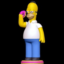 co3d - homer simpson eating donut simpsons mmm... 3d print model - Mito3D