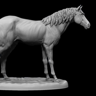 horse tabletop miniature - rpg cavalo miniatura d&d boradgame 3d print model - Mito3D