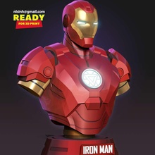 Eisen Büste Ironman Wunder Comic Comics 3dprint Statue Zahl 3dprinting Superheld Superhelden 3d print model - Mito3D