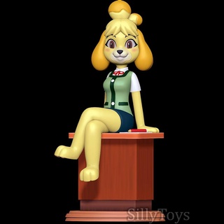 co3d - isabelle animal crossing 3d print model female dog canine anthro furry secretary 3d print model - Mito3D