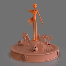 kriko Skellington heykel 3d print model - Mito3D