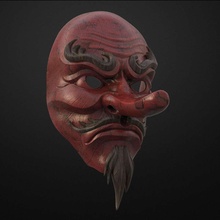 co3d japanisch tengu maske 3d drucken modell samurai onimask oni dämon japan halloween cosplay kabuki kabuto geist tsushima hannya bushido mempo 3d print model - Mito3D