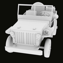 Jeep Welt Krieg ii 1942 obj 3d print model - Mito3D