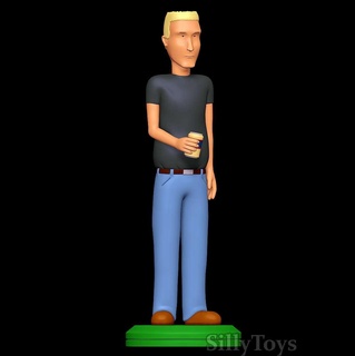 Jeff boomhauer rei Colina homem hank caipira Cerveja 3d print model - Mito3D