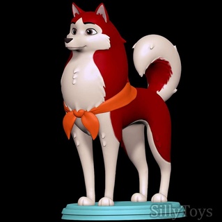 jenna - balto dog female feral canine fur 3d print model - Mito3D