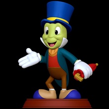 Jiminy criquet Pinocchio Masculin punaise anthro disney 3d print model - Mito3D
