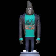 co3d johnny cantare maschio anthro peloso scimmia gorilla 3d print model - Mito3D