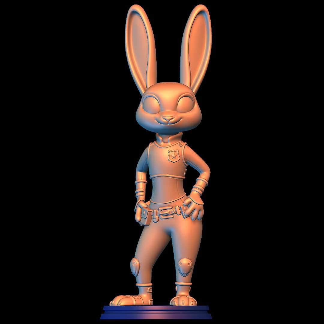 co3d judy sauts zootopie femelle lapin velu anthro flic police 3D print model - Mito3D