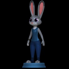 co3d - judy hopps zpd training outfit zootopia bunny rabbit female 3d print model - Mito3D
