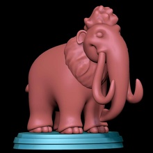 julian - ice age ince mammoth male animal feral 3d print model - Mito3D
