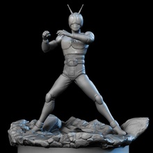 kamen jinete negro estatua Redada burakku kōtarō minami isamu 3d print model - Mito3D