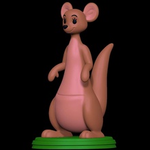 co3d kanga winnie pooh fêmea jogador peludo antro 3d print model - Mito3D