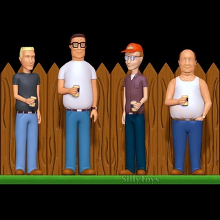 king hill diorama bill dale hank boomhauer beer fence streets grass 3d print model - Mito3D