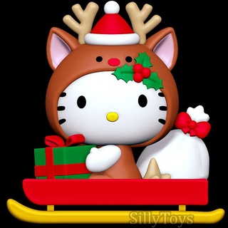 kitty christmas xmas holidayc feline female anthro 3d print model - Mito3D