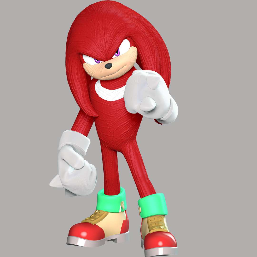 knuckles - sonic hedgehog anime manga game character figure cute sculpture statue animal squirrel 3D print model - Mito3D