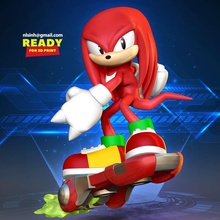 knuckles - sonic hedgehog 2 fanart character squirrel movies cute 3dprint statue figure 3dprinting animal game 3d print model - Mito3D