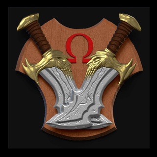 Kratos kılıç kaos duvar plak 01 savaş tanrısı Ragnarok thor ragnarok Thor Atreus 3d 3dprint zbrush stl 3d print model - Mito3D