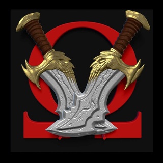 Kratos kılıç kaos duvar plak 02 savaş tanrısı Ragnarok thor ragnarok Thor Atreus 3d 3dprint zbrush stl kratos kılıcı 3d print model - Mito3D