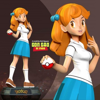 permettere Pokemon maestri Pikachu allenatore 3dprint statua figura 3dprinting carina ragazza 3d print model - Mito3D
