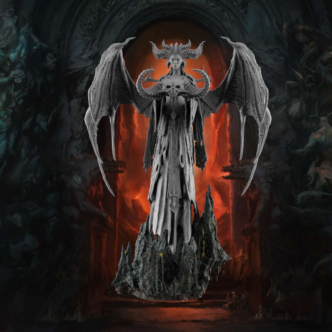 Lilith diablo 4 iv nevasca demônio stl estátua estatua açao figura 3d inário rhe escolhido altar 3 co3d status 3D print model - Mito3D