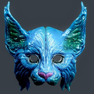 lynx fantasy mask feline cosplay halloween costume cat animal 3d print model - Mito3D