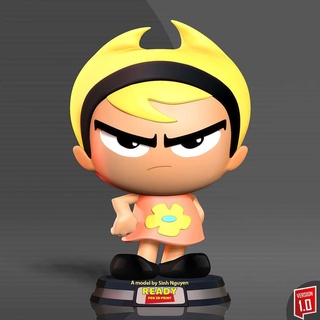 mandy - cartoon network fanart mandy cartoon cartoon network cute kid girl 3dprint statue figure 3dprinting  3d print model - Mito3D