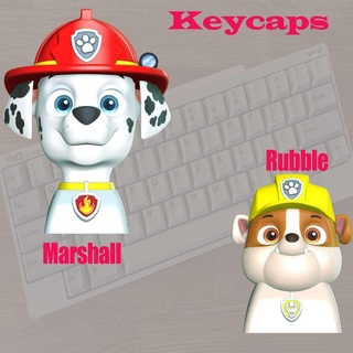 marshall rubble keycap - paw patrol keyscap chase skye dogs puppy animal manga movie anime 3d print model - Mito3D