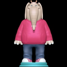 co3d meena singen elefant weiblich anthro pelzig 3d print model - Mito3D